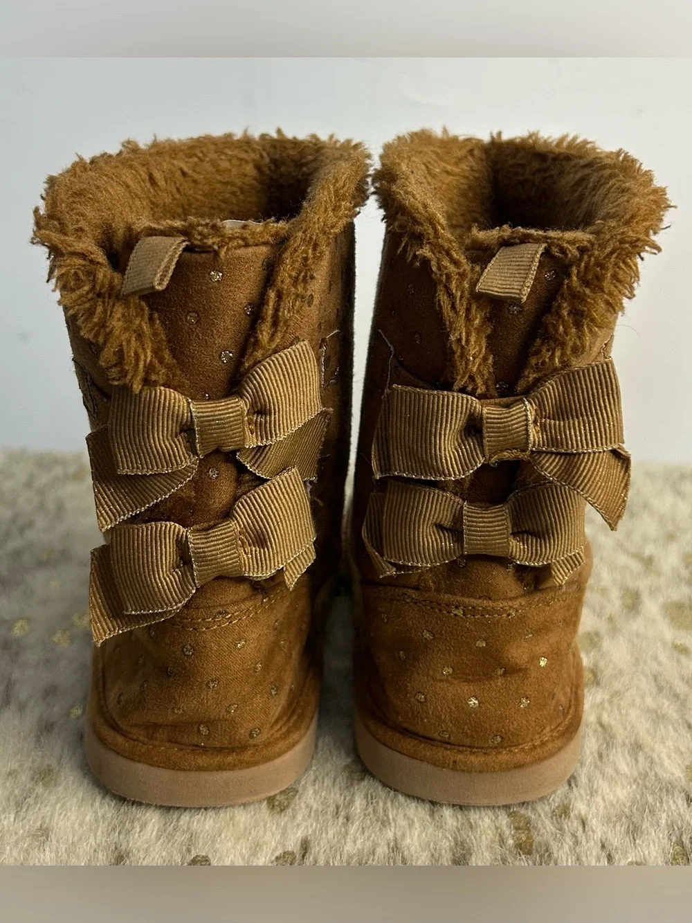 5 for $25🔥Crazy 8 Tan Moccassin Booties Baby Girl Size 7
